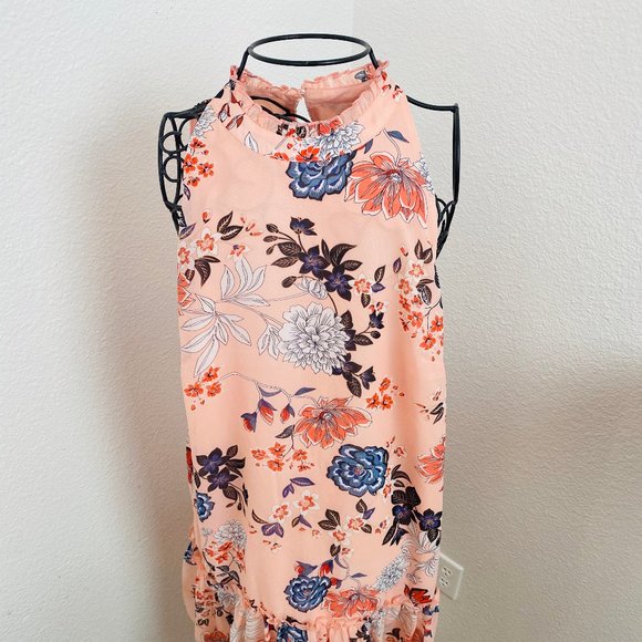 ABS COLLECTION Sleeveless Floral Dress NWT pink - Picture 4 of 14